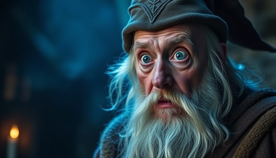 Old wise wizard in a mystical setting, New Year Fitness Rush