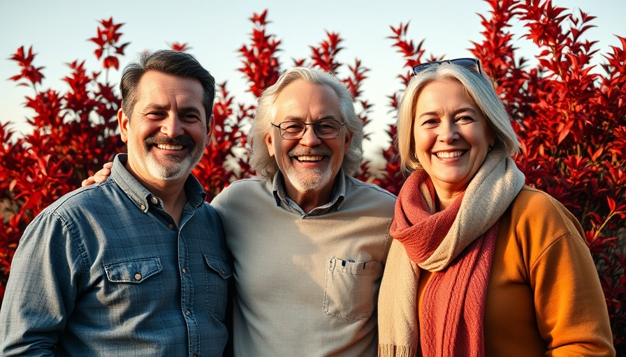 Three adults smiling near trees, symbolizing increased accountability in assisted living facilities.