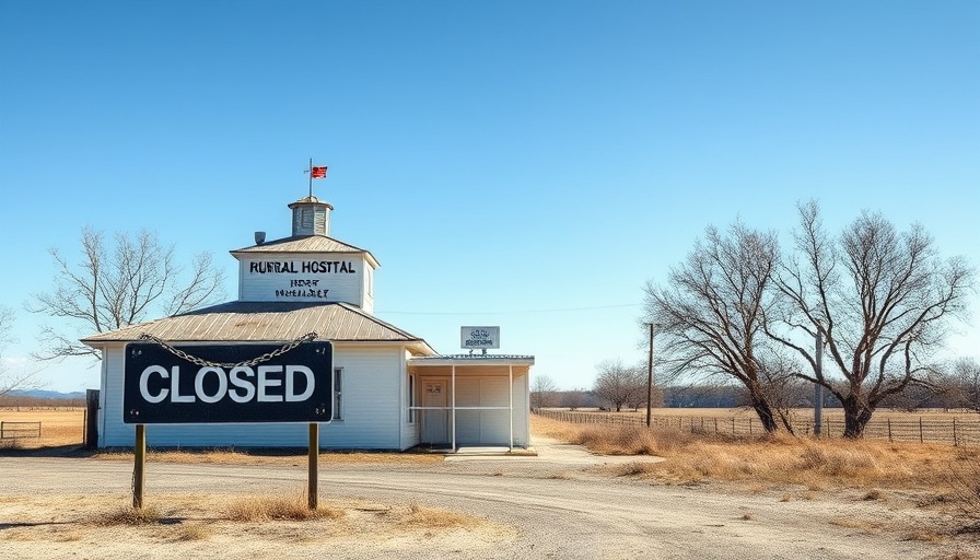 Rural hospital closed sign emphasizes maternity care cuts.