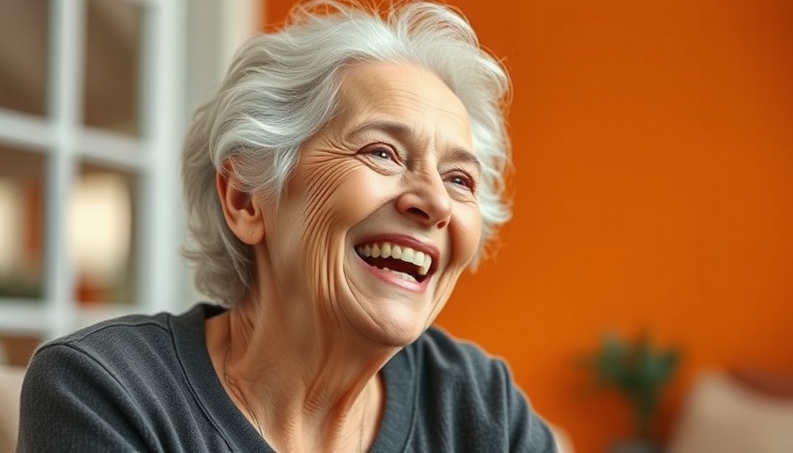 Smiling older woman discussing pain-free stretching secrets.