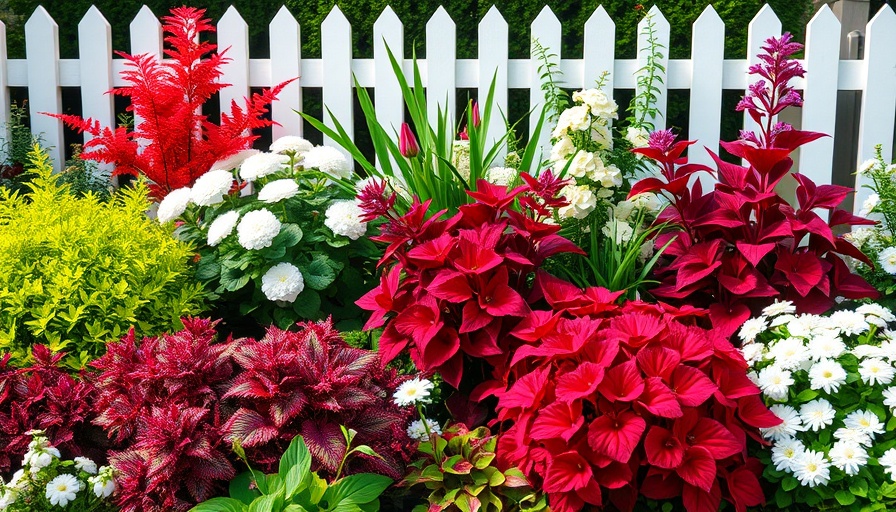 Beautiful array of foundation plants in front of house.