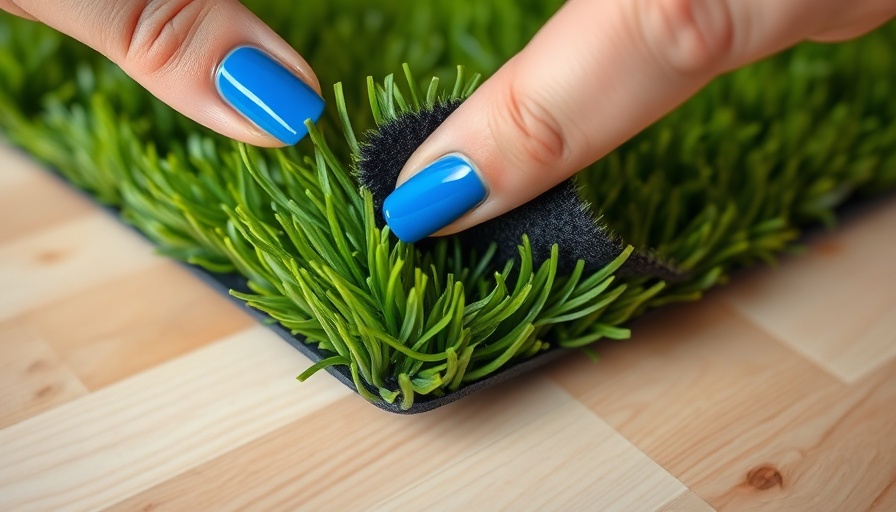 Close-up of artificial turf backing being lifted, showcasing its importance.