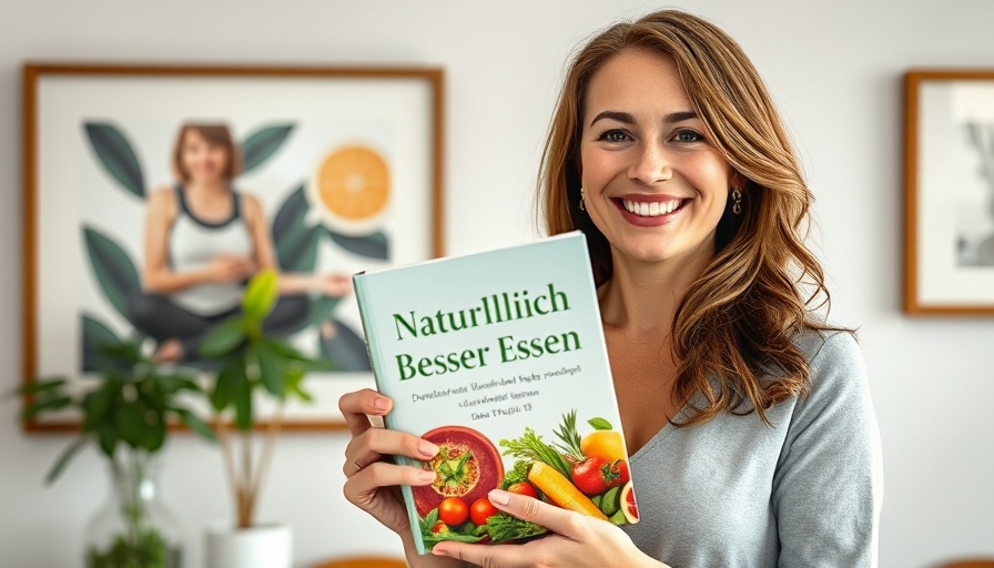 Eating Better Book Availability in German with woman holding book.