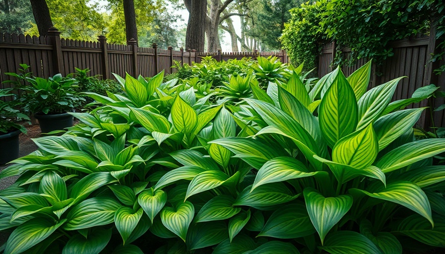 Vibrant hosta in shade garden, best shade loving plants.