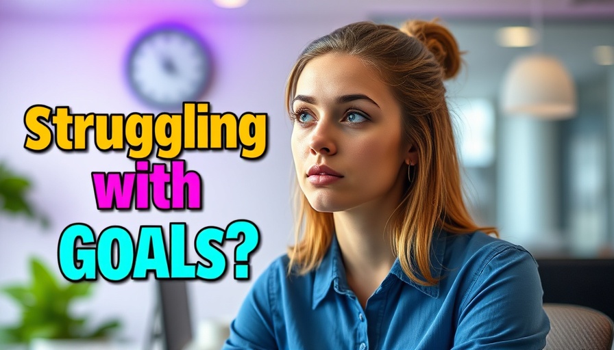 Young woman pondering ADHD accountability hacks with goal sign.