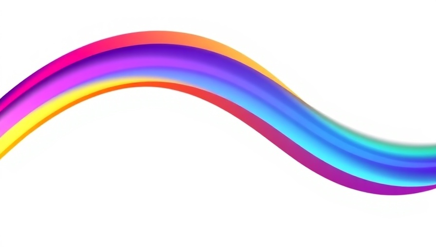 Rainbow wave symbolizing neurodivergence and LGBTQIA+ inclusion.