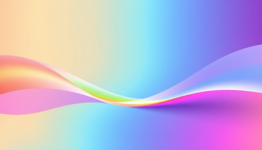 Colorful gradient wave line, abstract digital art with vibrant colors.