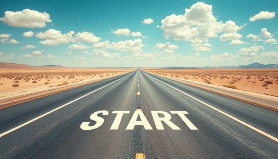 Open road with 'START' on it, symbolizing ADHD adults' task initiation challenges.