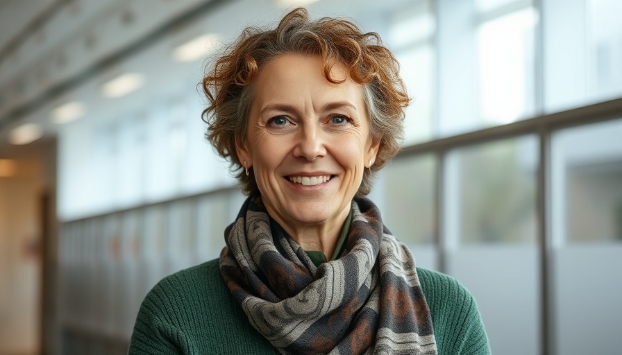 Middle-aged woman smiling softly, ADHD and Habits.