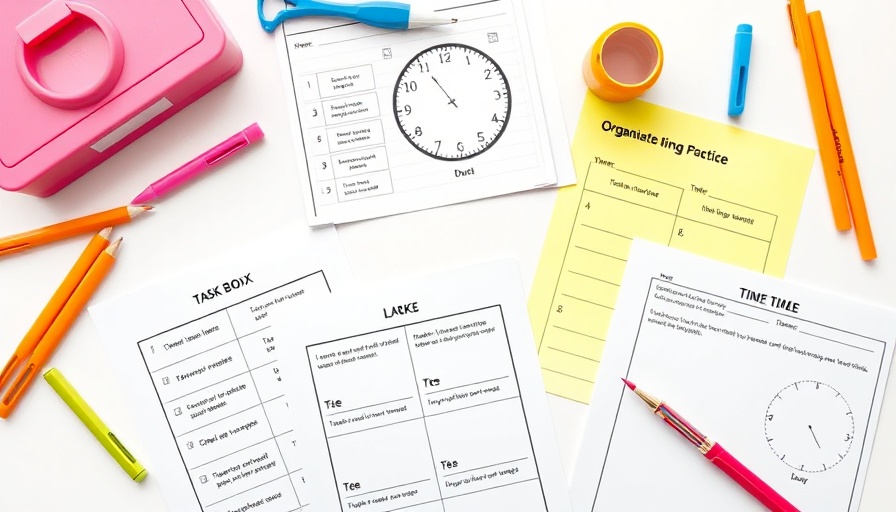Colorful task box activities for telling time practice.