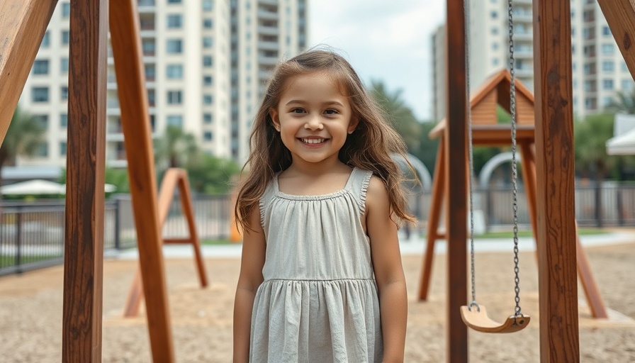 Girl in playground setting, related to ABA therapy for autistic children.