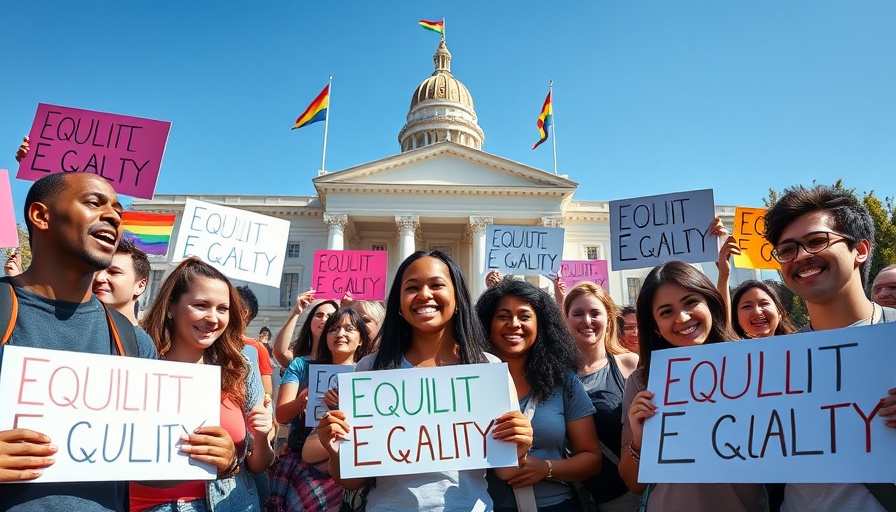 NC General Assembly health bills protest gathering with equality signs.
