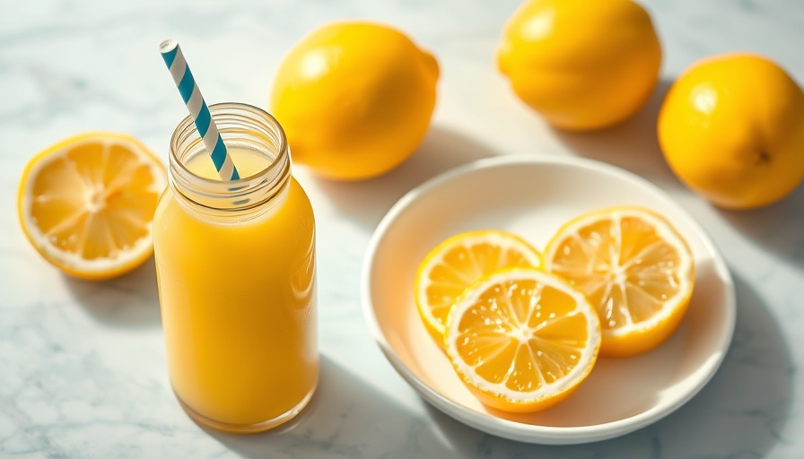 Cortisol Cocktail Recipe smoothie in a bottle with lemons