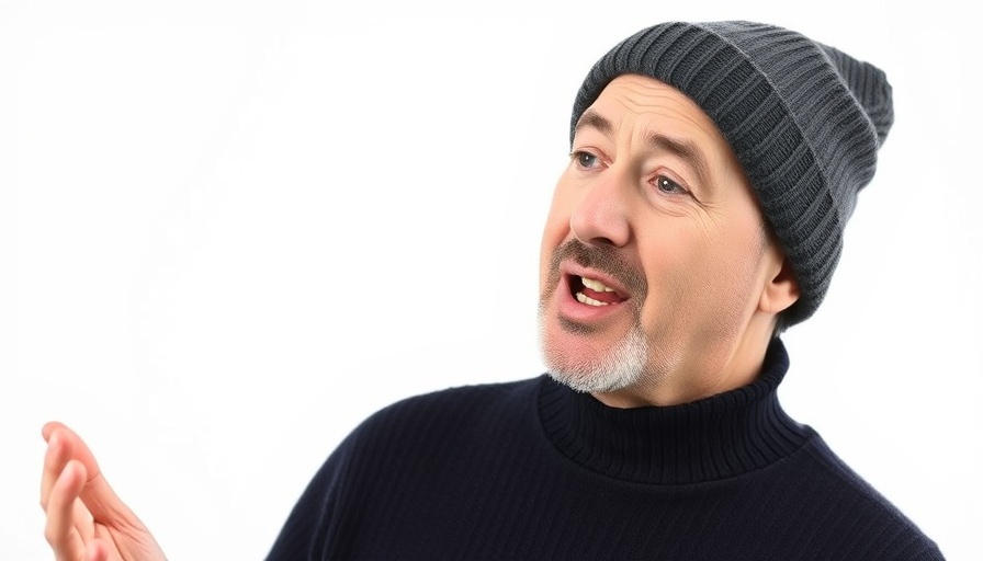 Middle-aged man passionately speaking about neurodiversity.