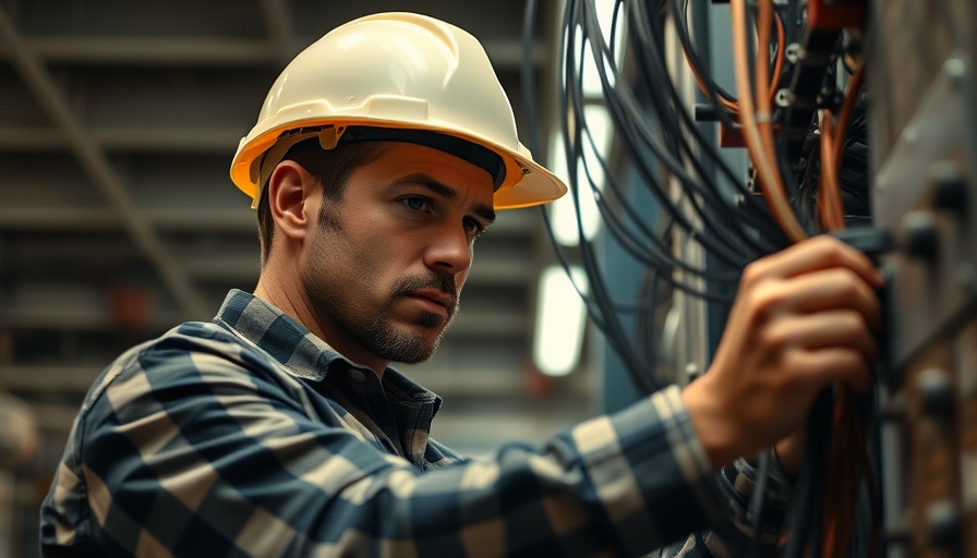 Neurodiversity in the Workforce: Man working on electrical wiring.
