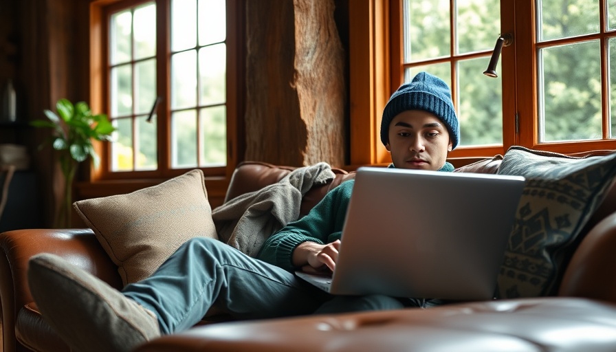 Cozy setting with individual using laptop, reflecting income-based lending for expats.