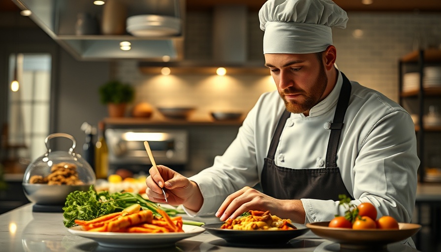 Expat living magazine cover showcasing a chef arranging food.