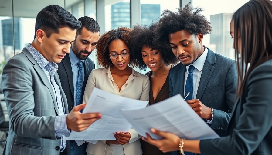 Diverse team analyzing finances in modern office, expat taxation focus.