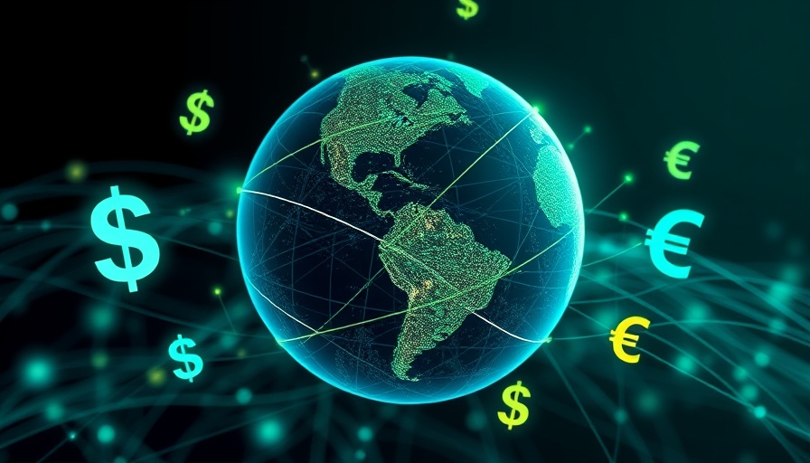 Abstract globe with currency symbols for cross-border taxation concept
