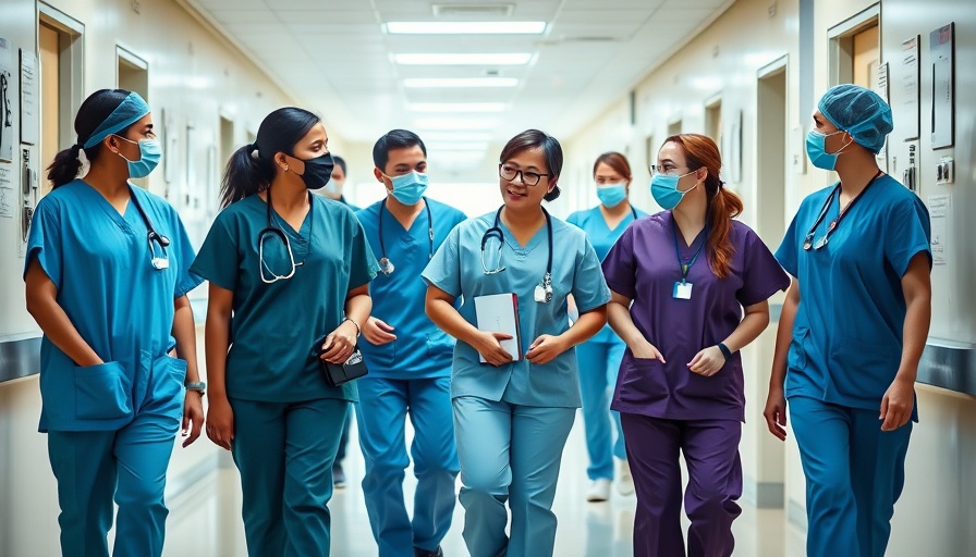 Healthcare professionals discussing expat healthcare in Africa in a hospital.