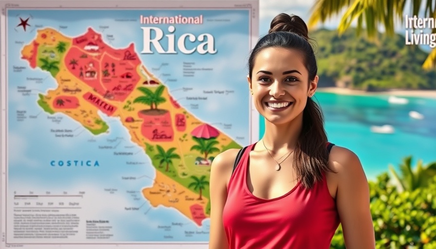 Life as a Single Mom in Costa Rica - Woman with map and beach.
