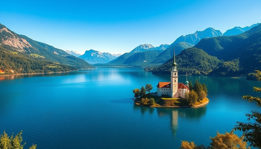 Scenic view of Lake Bled, Slovenia as a travel destination.