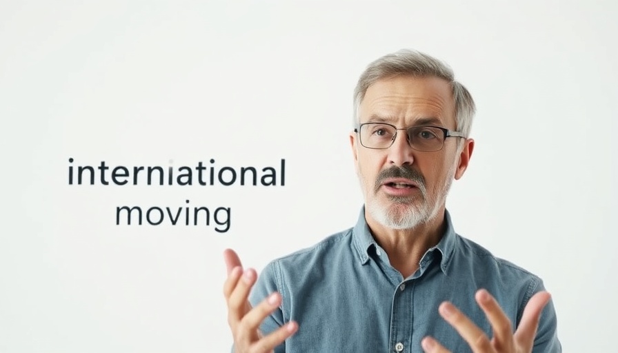 Engaged man discussing international moving paperwork.