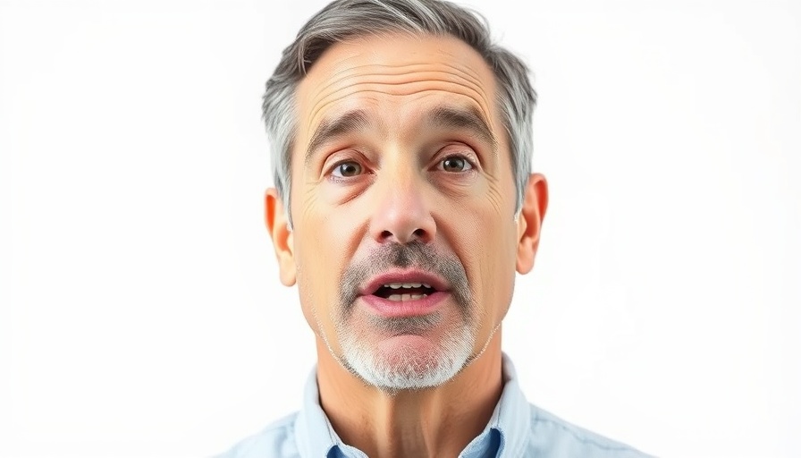 Man discussing the hidden costs of moving, white background.