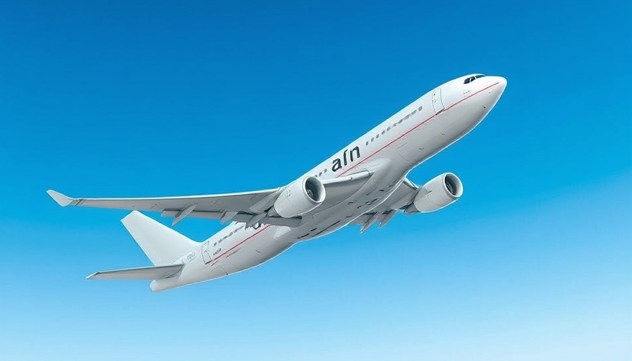 Air Freight Growth: Modern cargo airplane in flight with logistics company text.