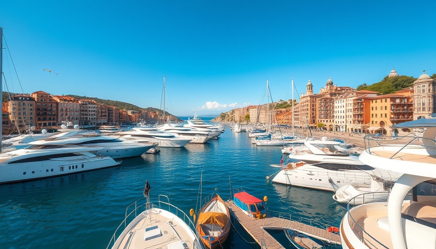 Tax-Free Retirement Abroad: scenic harbor view with luxury yachts.