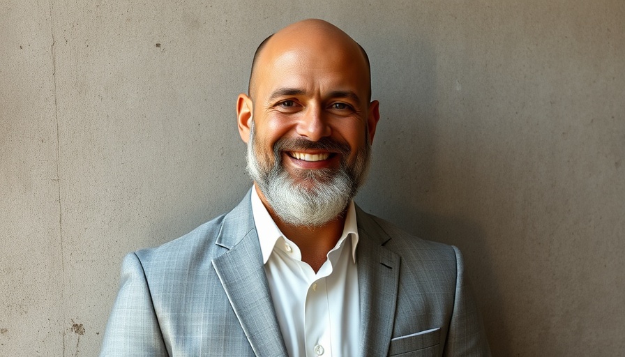 Confident man in suit smiling, representing cultural competence in international business.