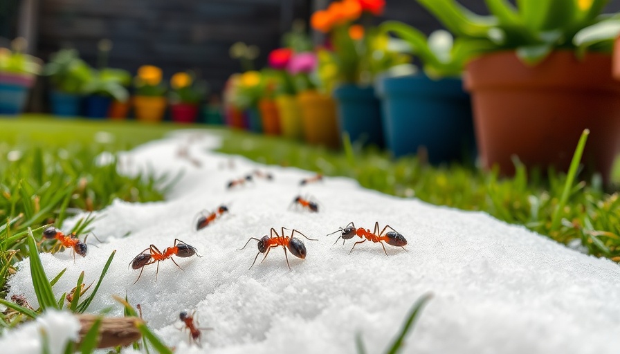 Ants on lawn with baking soda, natural method to get rid of ants.