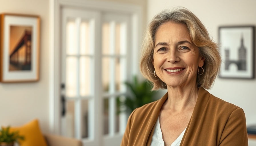 Expert sharing tips for relocating abroad, confident expression.