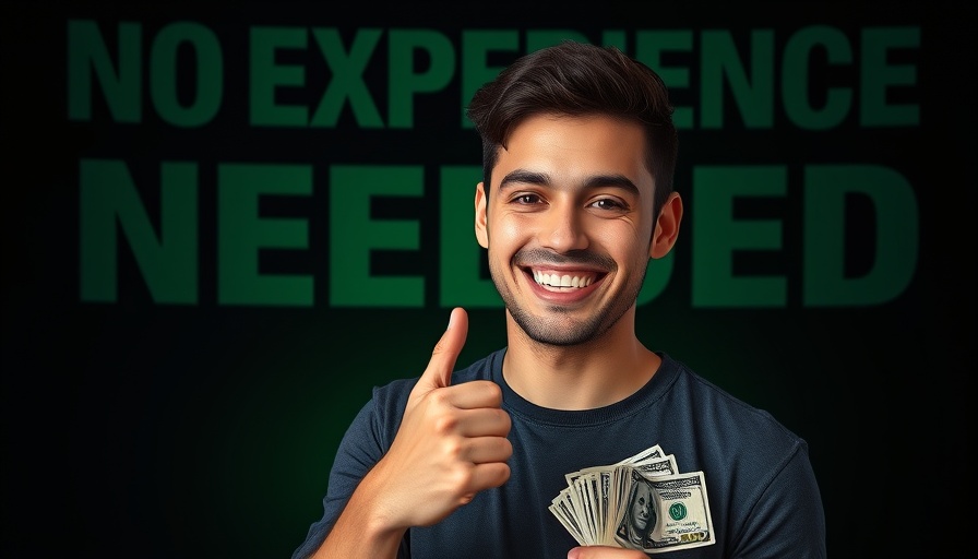 Smiling man with cash representing entry-level remote jobs that pay six figures.