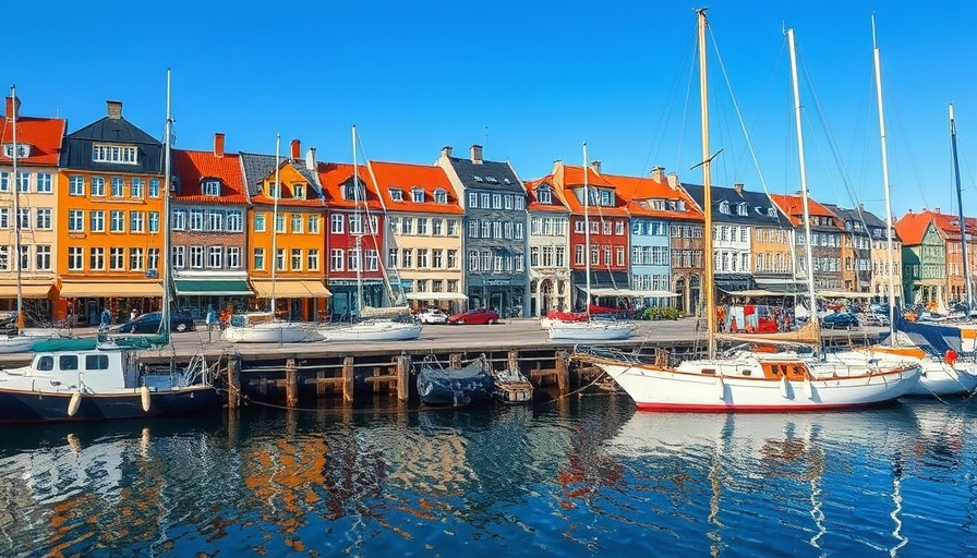 Nyhavn Harbor in Copenhagen, colorful buildings and boats, best places to visit in Denmark.