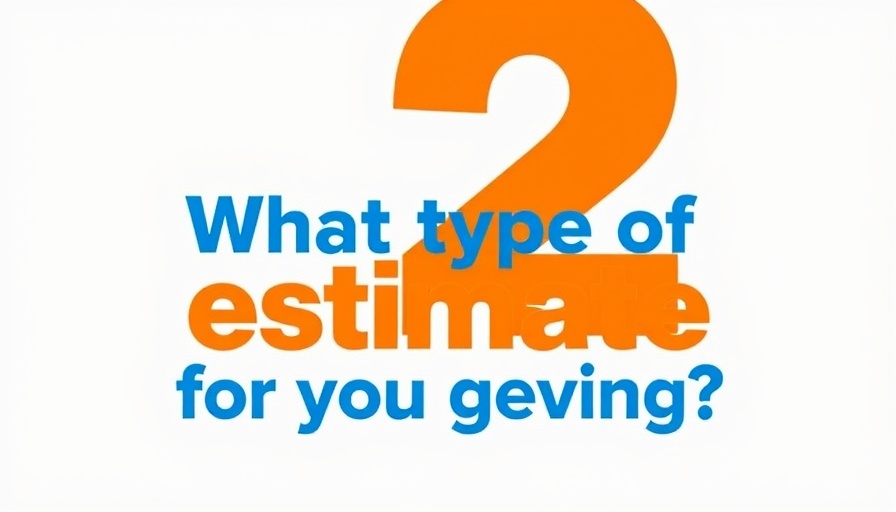 Minimalistic poster asking about types of estimates in finance.
