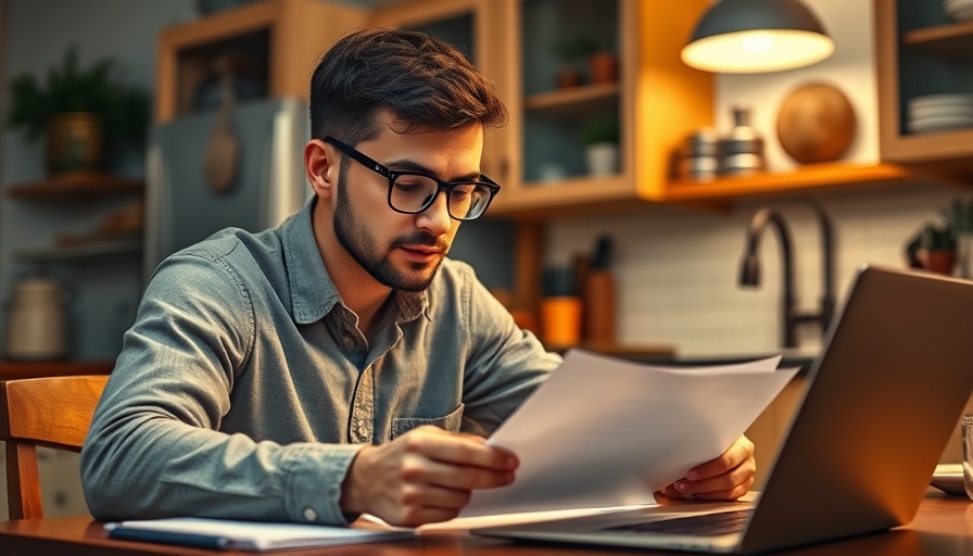 Man working on paperwork, representing streamlined filing program for US expats.