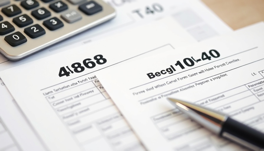 Tax documents illustrating benefits of filing for a tax extension with Form 4868.