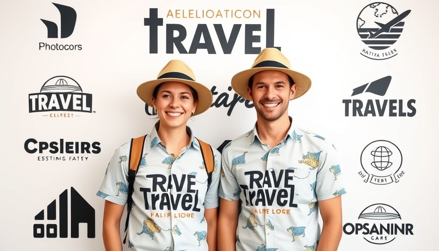 Airbnb vs Hotels debate with smiling couple in travel-themed attire.