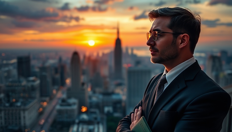 Person pondering citizenship investment passports with city backdrop.