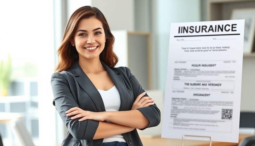 Confident young woman with insurance documents emphasizing essential insurance terms.