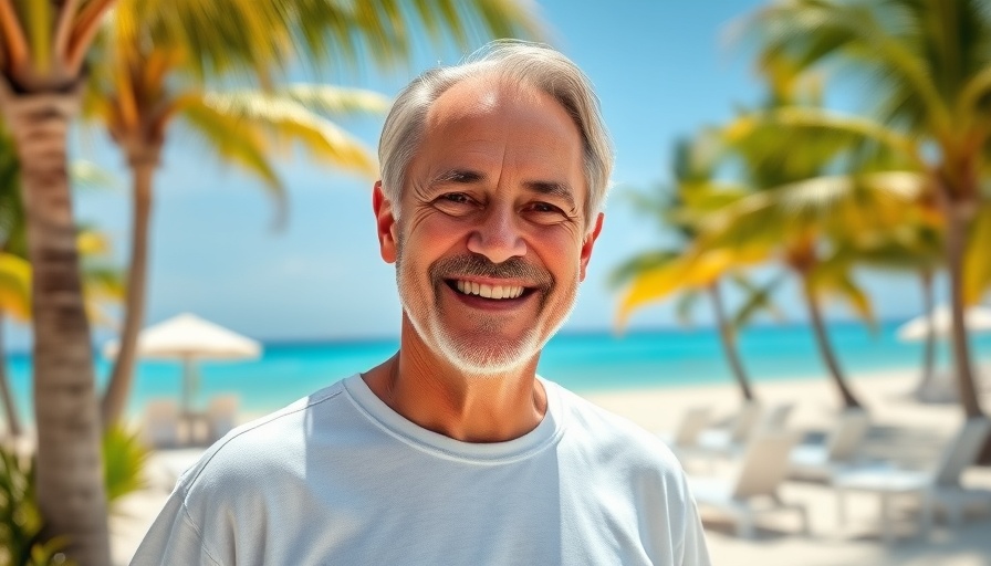 2025 World Happiness Report cover featuring smiling man on tropical beach