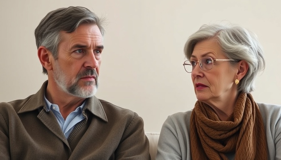 American expats looking serious discussing experiences abroad.