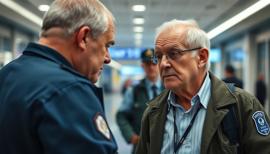 U.S. residents traveling abroad encounter airport security check.