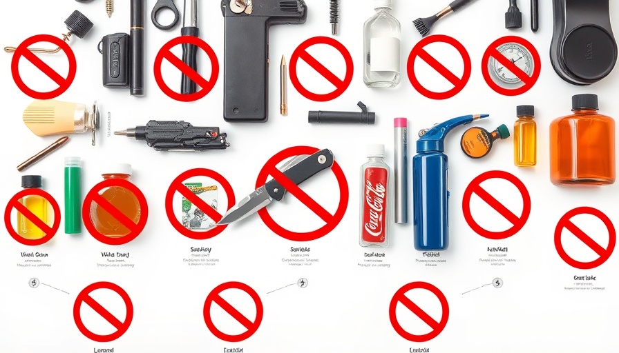 Banned items under TSA new rules for checked luggage 2025