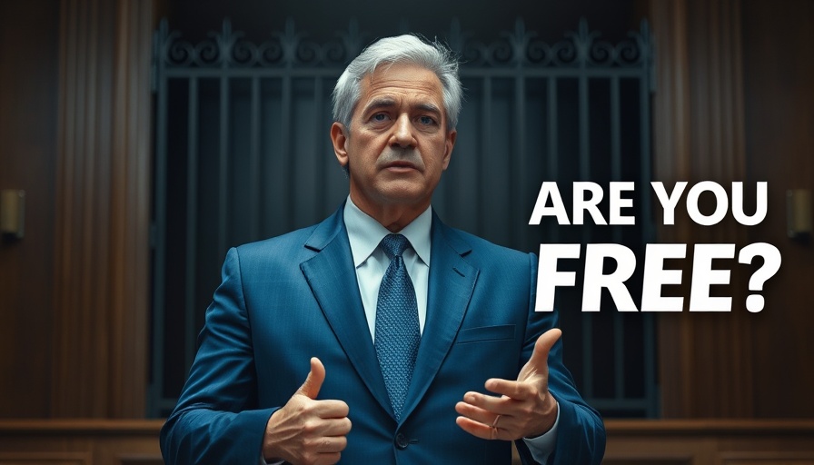 Man in blue suit discussing Soft Freedom vs Hard Freedom concept.