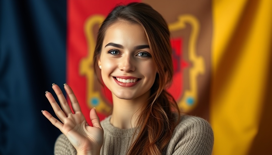 Confident woman discussing Romania Visa Waiver 2025.
