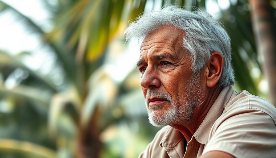Older man contemplating retirement drift outdoors.