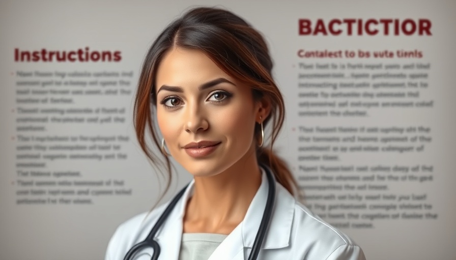 Female doctor with text warning about eggs for seniors.