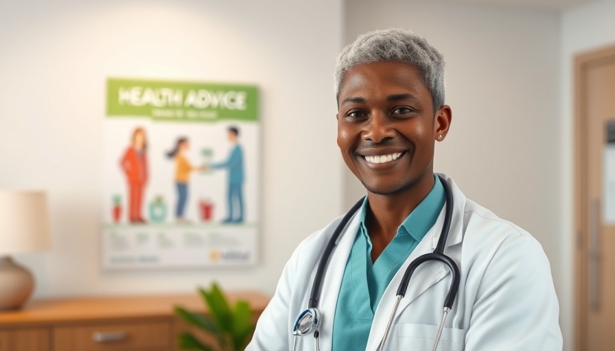 Fruits for Seniors Health advice from a smiling doctor.